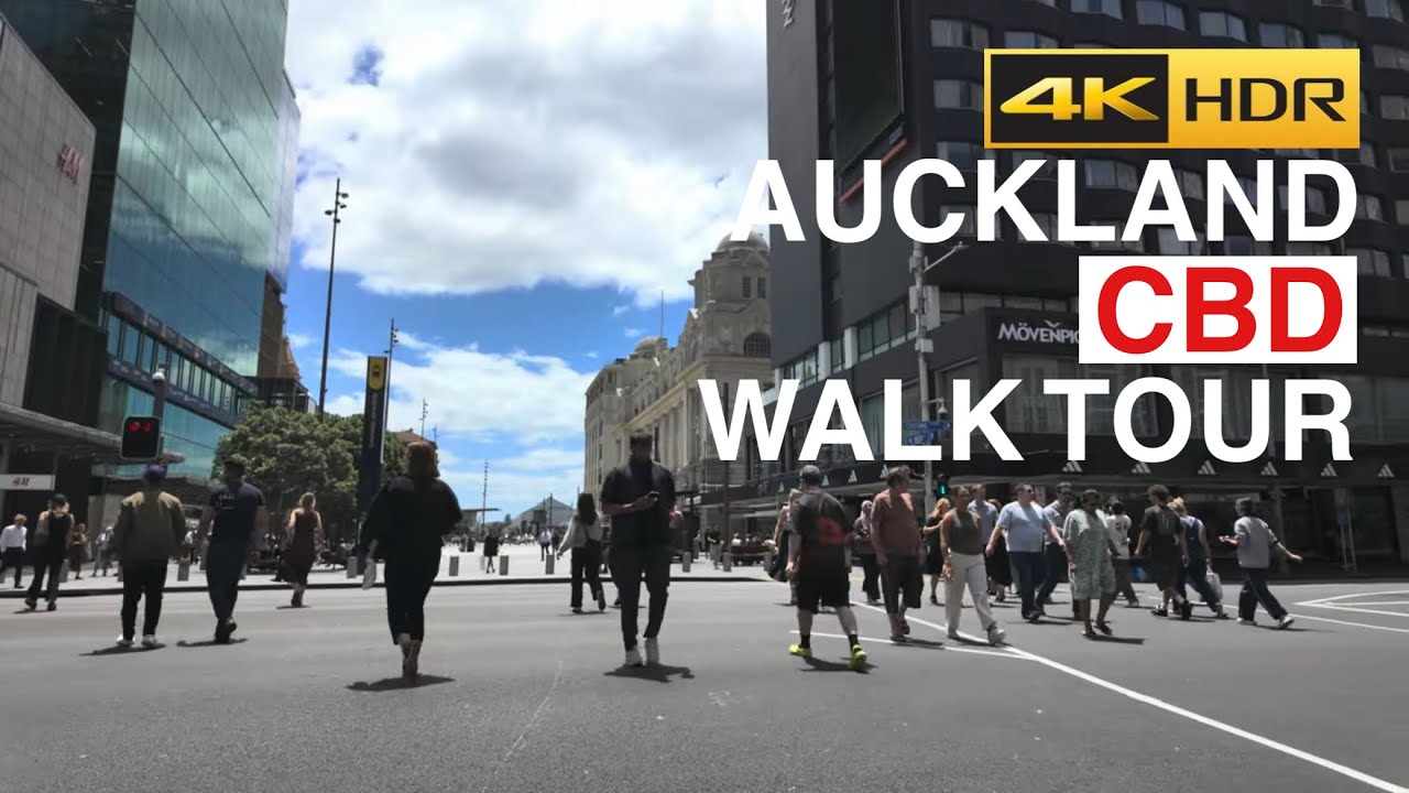 Auckland CBD Wednesday Walk New Zealand 🇳🇿 4K HDR