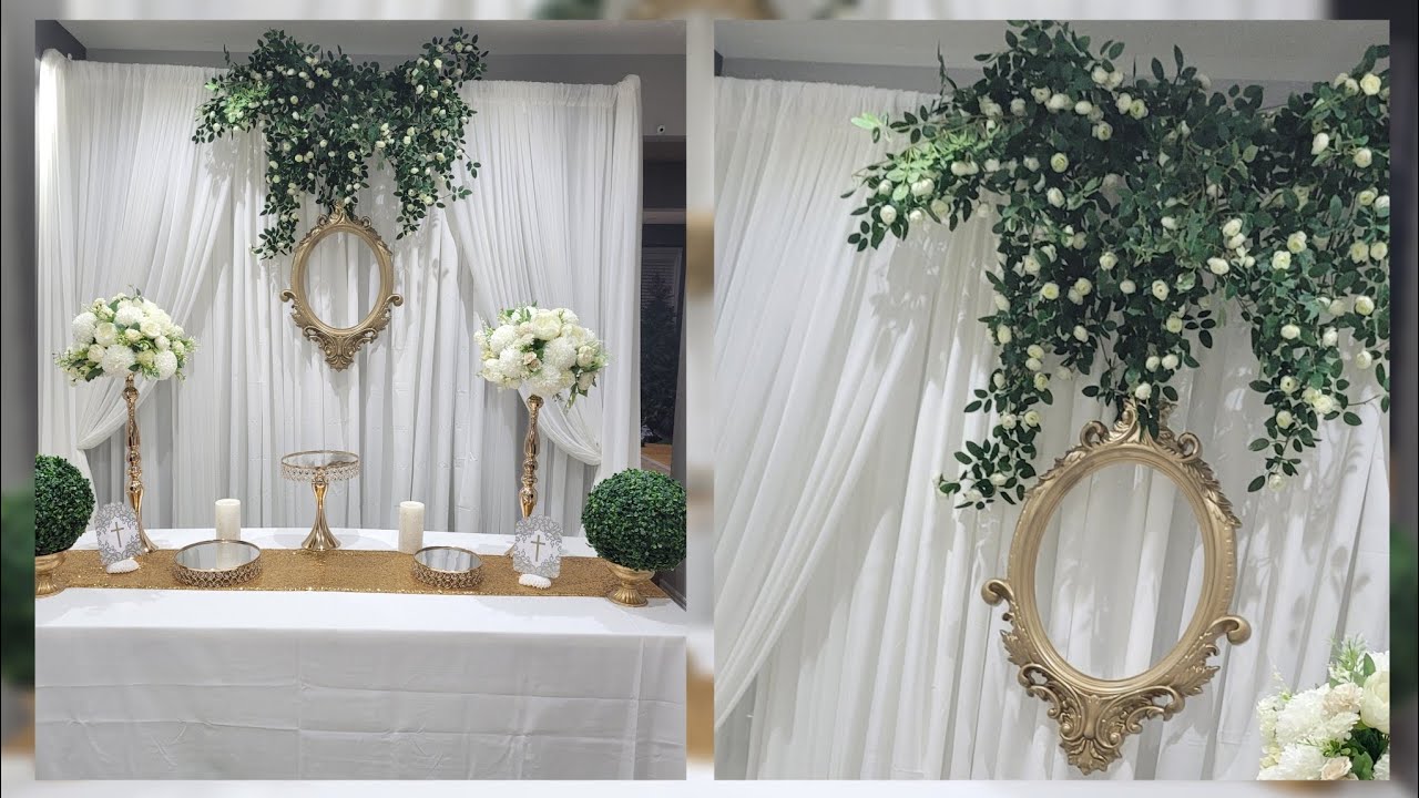First Holy Communion and Baptism backdrop decoration 