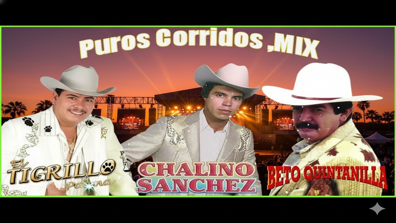 Chalino Sanchez, Beto Quintanilla y Tigrillo Palma Mix Para Pistear - Corridos Pesados Mix