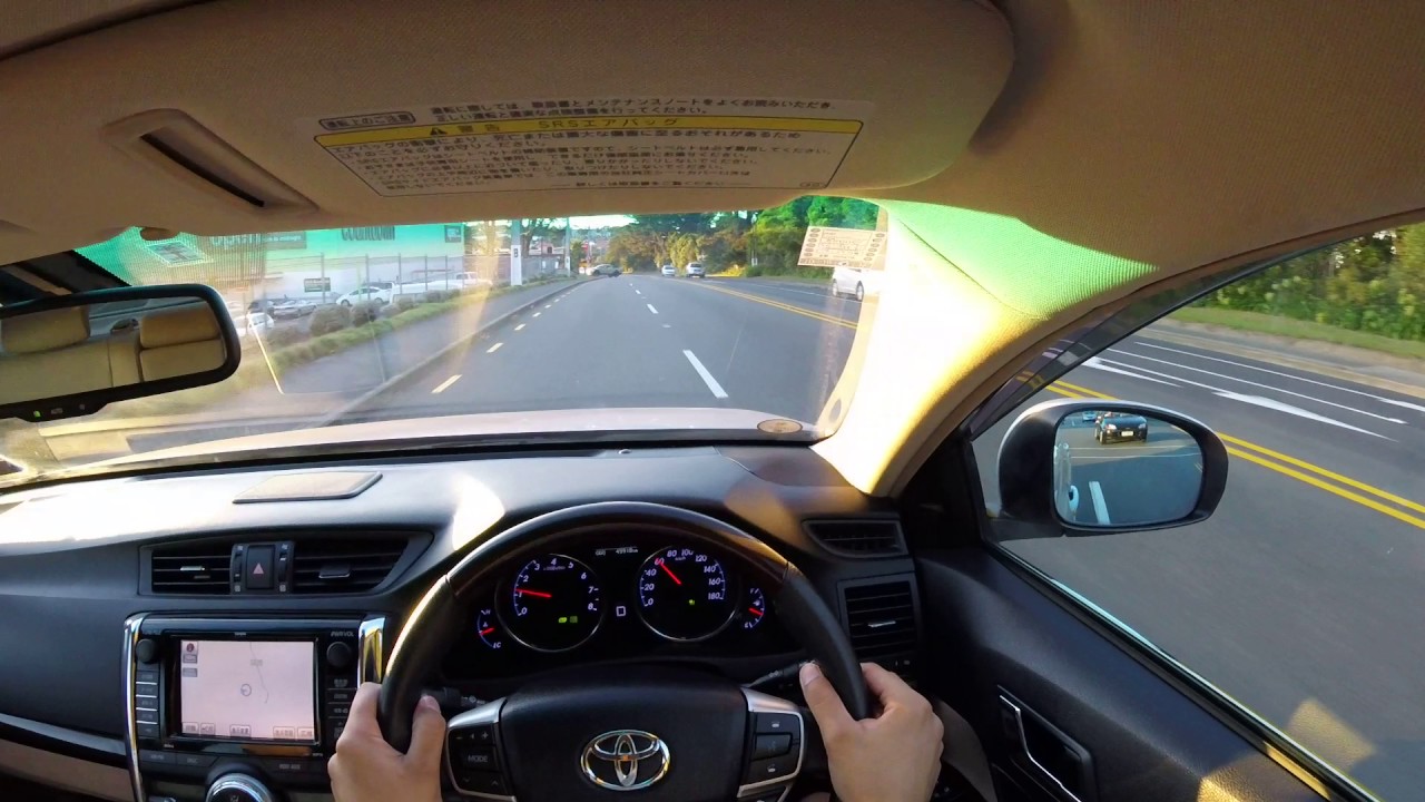 Driving Toyota Mark X 2011