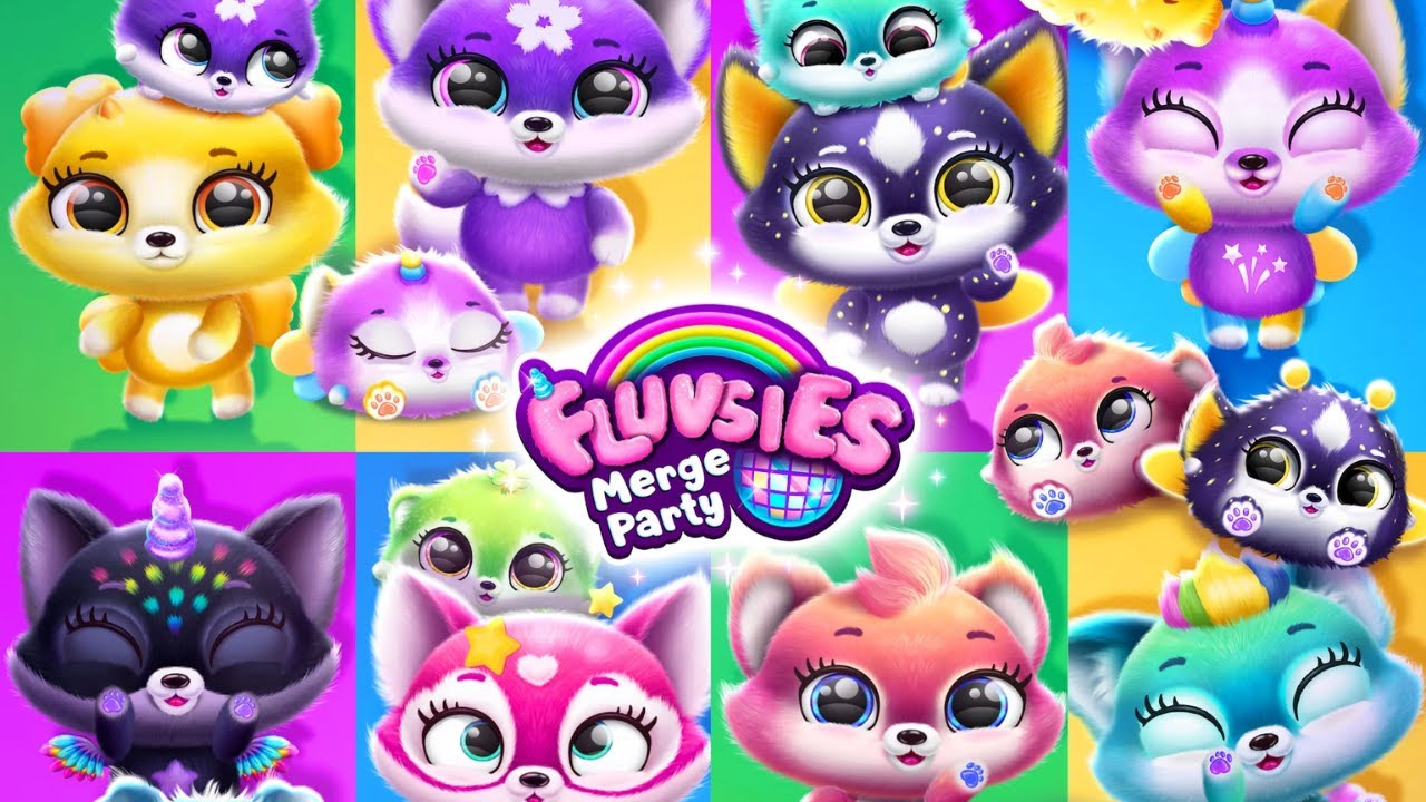 Fluvsies Merge Party Gameplay (by TutoTOONS) | Adorable Cat World