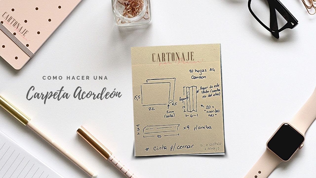Cartonaje por Placer - Como hacer una carpeta acordeón