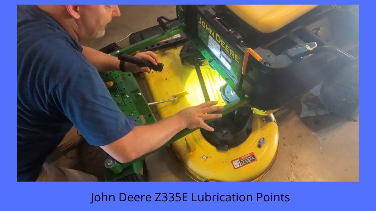 John Deere Z335E Zero Turn Mower Lubrication Points