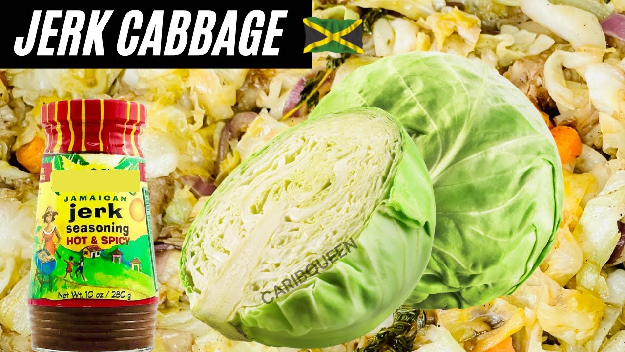 Jamaican Jerk Cabbage Recipe. Fry Cabbage and Saltfish