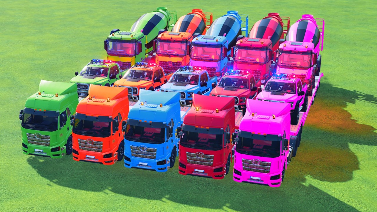 Transporting American Mixer Trucks on the Hardest Road Ever!  Farming Simulator 22 #28