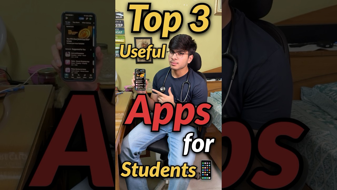 Top 3 *useful* Apps for students!?🤫📱 #neet #mbbs #neet2026 #apps #productivity #trending