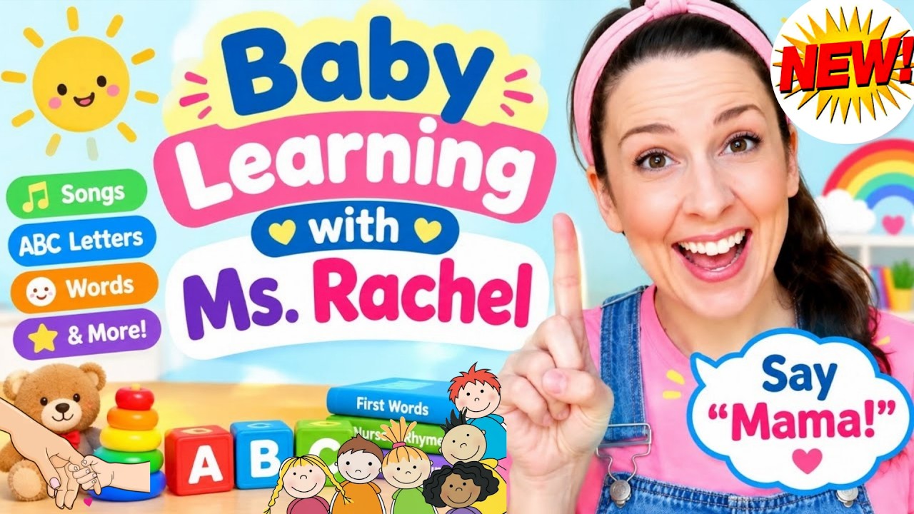 Baby Learning With Ms Rachel - First Words, Songs and Nursery Rhymes for Babies | Toddler Videos HD