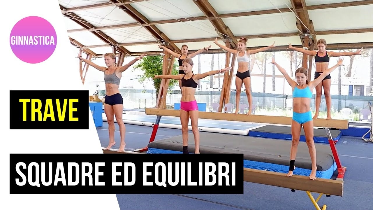 Squadre ed equilibri alla trave - riscaldamento potenziamento