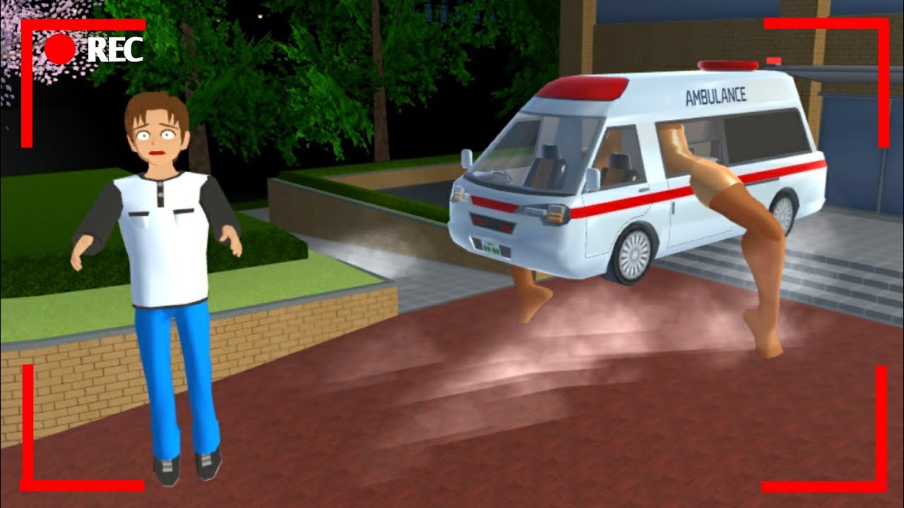 Yuta cek cctv ada monster mobil ambulans didepan hospital sakura simulator 
