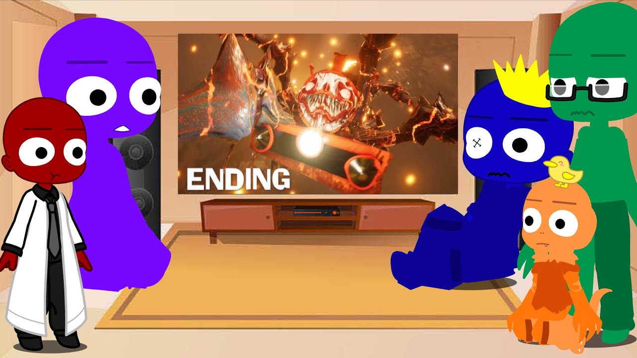 Rainbow Friends React To Choo Choo Charles Ending & Final Boss Fight II Gacha Club II My AU