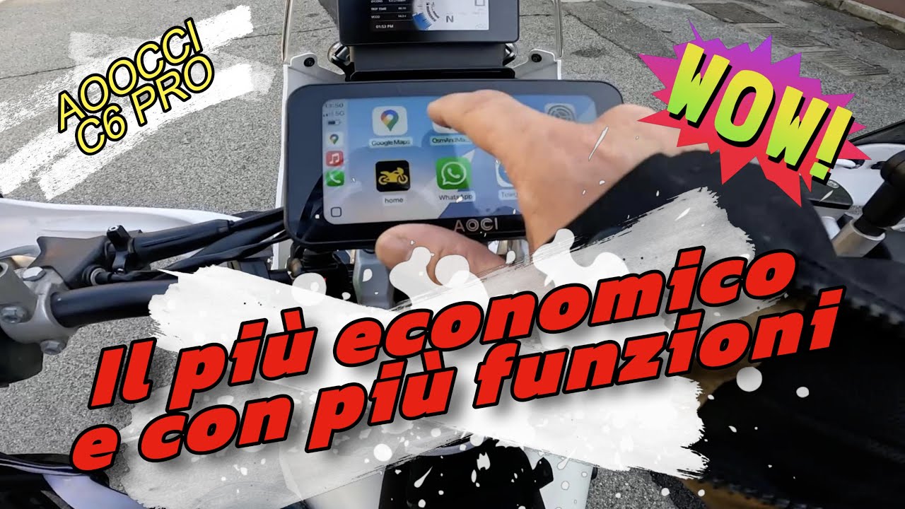 Il più ECONOMICO CarPlay e Android Auto per MOTO e con più funzioni: AOOCCI C6 PRO