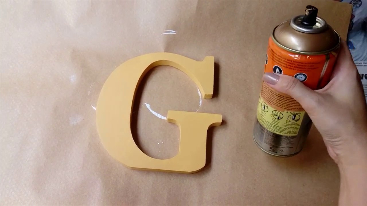 AULA 2 -  COMO PINTAR LETRA EM MDF DE DOURADO