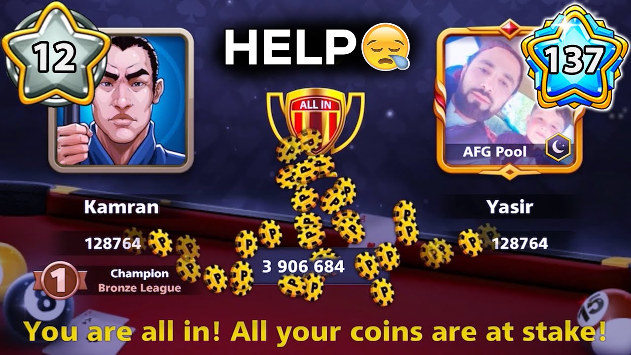 Level 12 Vs Level 137 😭 ZERO to 4000000 Coins - Table All in 8 ball pool - GamingWithK 8 ball pool