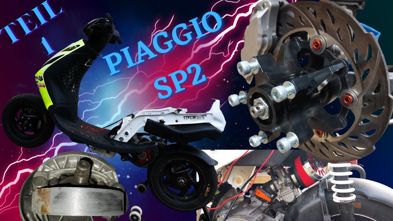 Piaggio zip sp2 Aufbau😎👍/R&D Radnabe anpassen/E-Wasserpumpe/Bremsbeläge schleifen/Drehzahlmesser