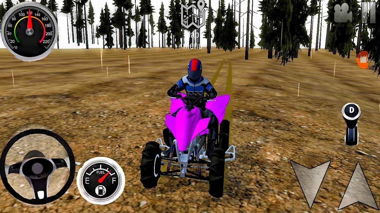 Desert track pink quad bike &mdash; smooth control and clean turns!#QuadBikeRide #OffroadAdventure