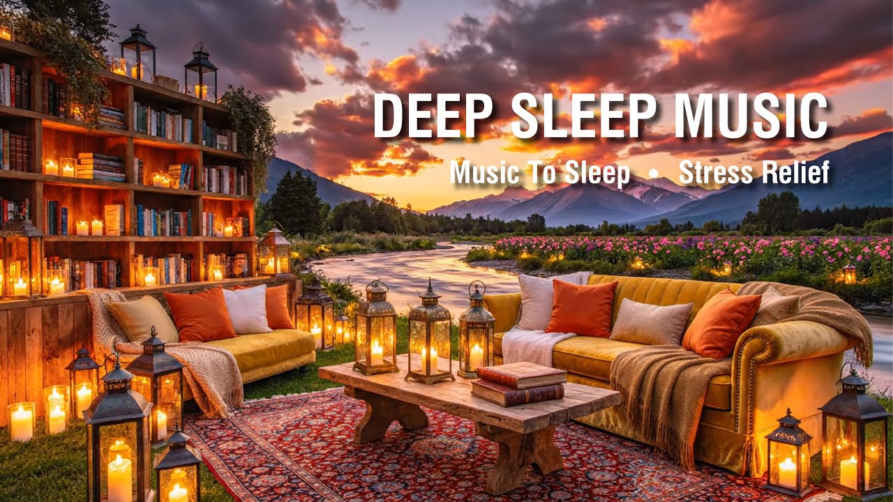 Beautiful Piano Music & River Sounds for Deep Sleep 🌿