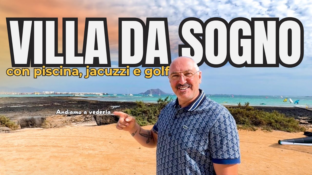 Villa di lusso a Corralejo, con piscina, jacuzzi e angolo golf 🏝️ #fuerteventura #canarie