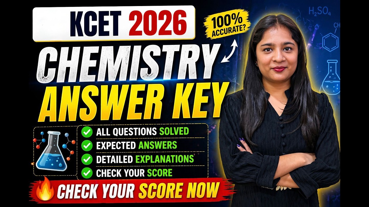 KCET 2026 Chemistry Answer Key🔥 All Questions Solved | KCET Chemistry Solutions 2026