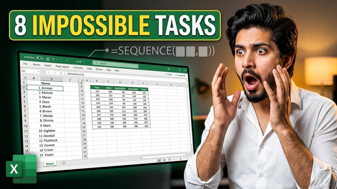 👉 99% Log Nahi Jaante Excel ka Ye SEQUENCE Formula - Sequence Formula Real Use