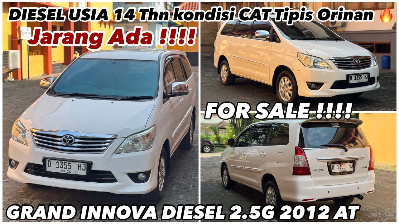 DIESEL FULL ORIGINAL ANTIK 🔥 FOR SALE Grand Innova 2.5G Diesel 2012 AT #jualmobilbekas #innovadiesel
