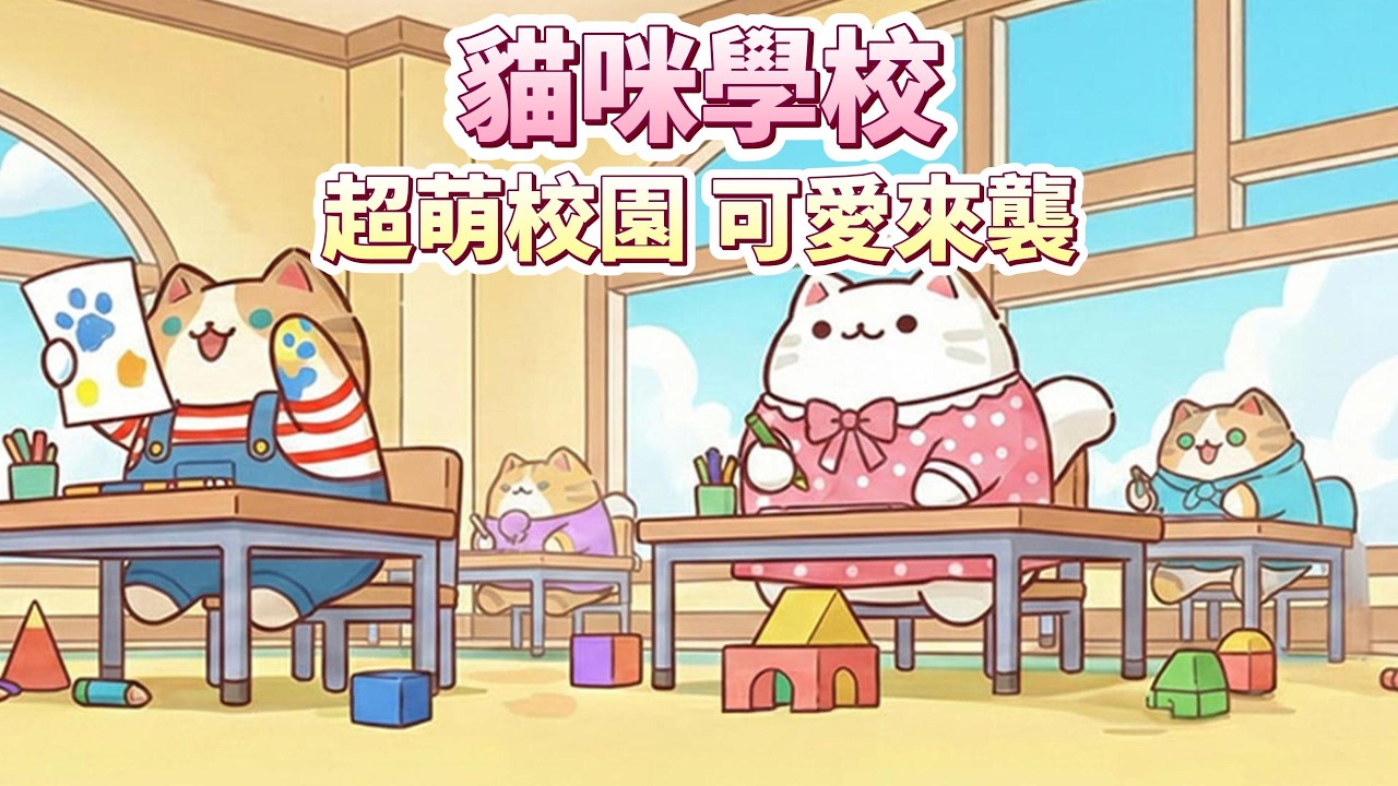 《Cat School：Idle Cute Tycoon》貓咪學校：放置可愛大亨 3月17日 正式上線 化身貓咪學校的校長 打造專屬於你的貓咪教育帝國 | 可愛療愈 輕鬆放置 上課、打瞌睡、互動生活