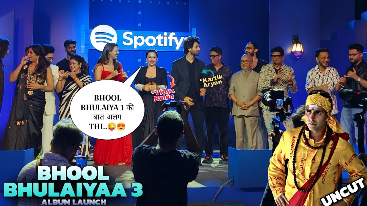 KARTIK Aaryan,Vidya Balan and Tripti Dimri On BHOOL BHULAIYAA 3 Album Launch #bhoolbhulaiyaa3#akshay