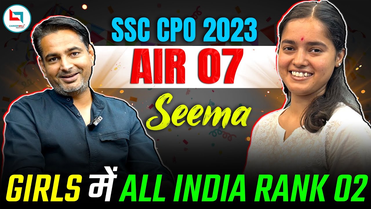 SSC CPO 2023 AIR 7 Seema | Rakesh Yadav Sir | Delhi Police Sub-Inspector Selection Strategy