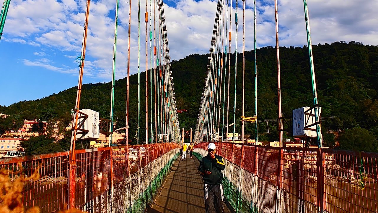 Early Morning view of Ram Jhula Rishikesh