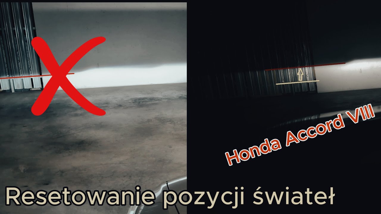 Honda Accord VIII - Resetowanie pozycji świateł bez HDSa // Obejrzyj zanim wymienisz czujnik !!!