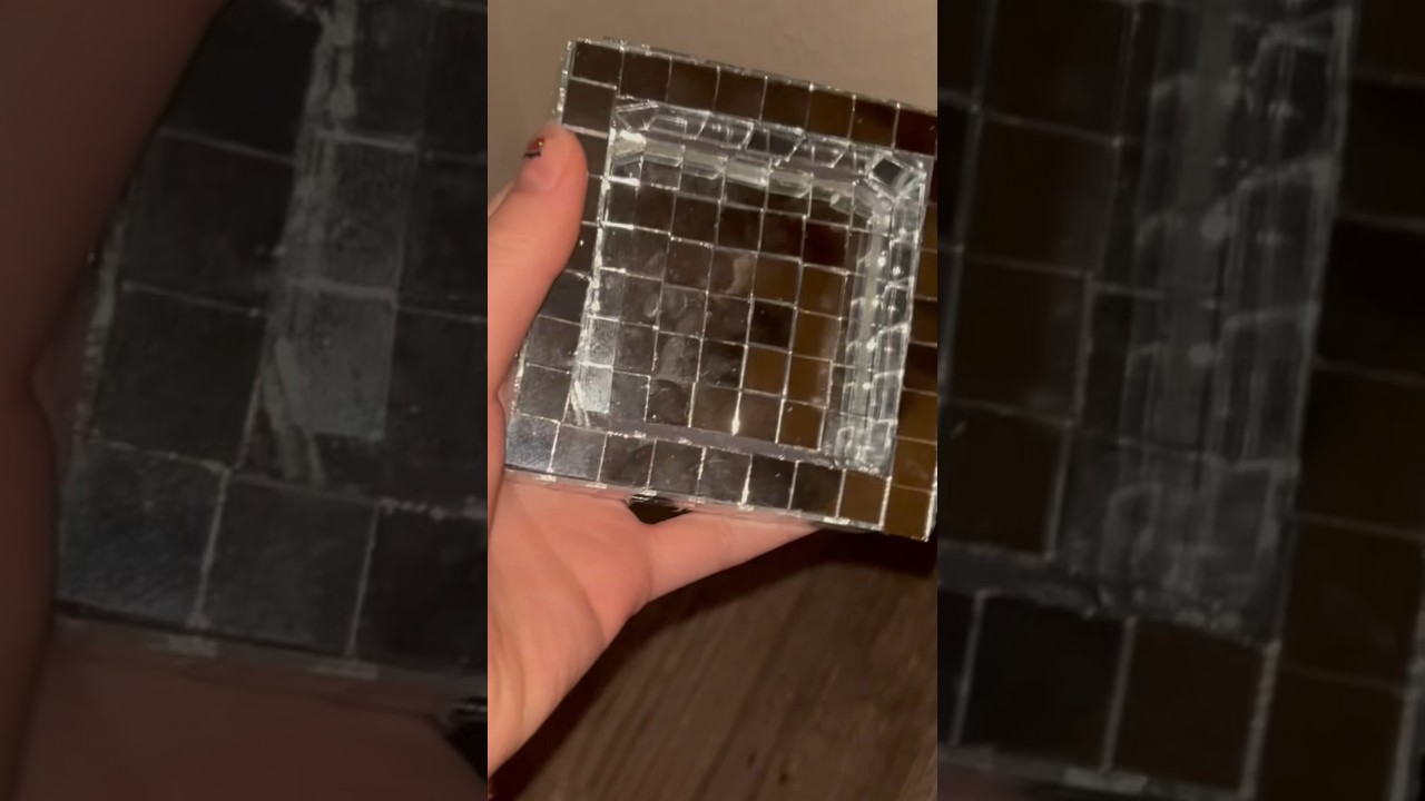 Making a mirrorball jewelry holder🤍✨
