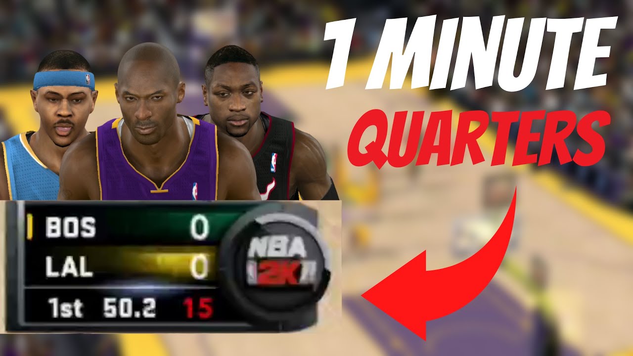 NBA 2K11, But I Made Quarters 1 Minute Long! - NBA 2K Experiment