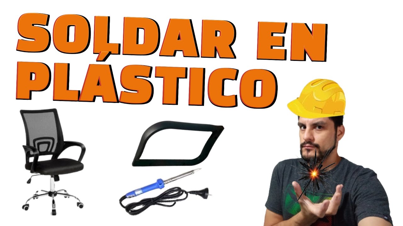 ARREGLO APOYABRAZOS de mi SILLA de escritorio SOLDANDO en PL&Aacute;STICO&mdash; Tutorial