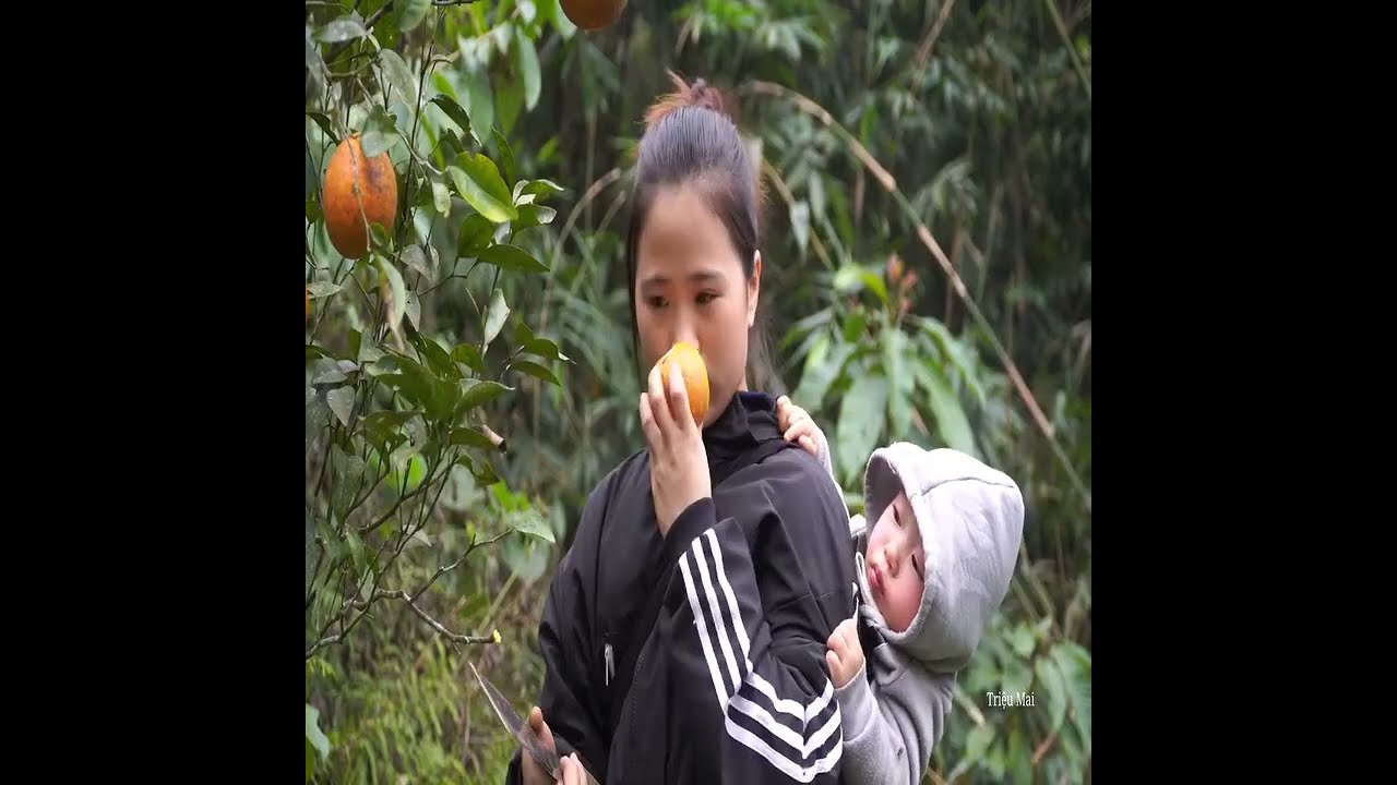 Single Mom Harvests Fruits, Finds a New Home & Enjoys Her Meal