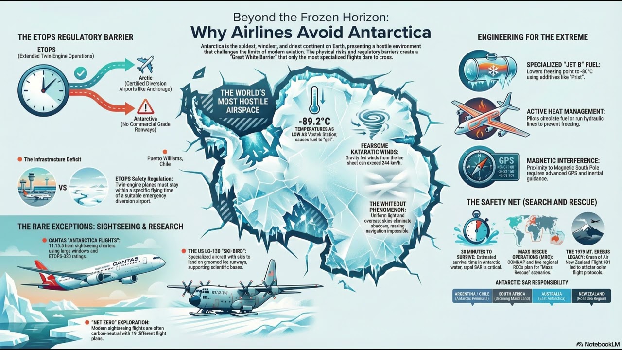 Antarctic Flight Paths