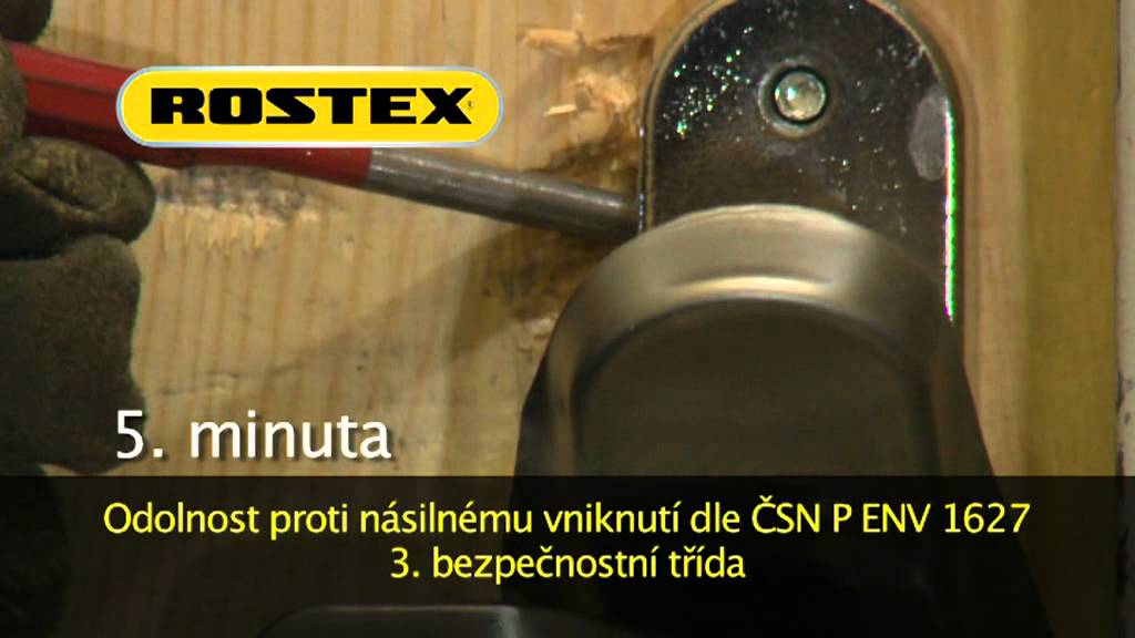 Demonstrace kvality bezpečnosti kování ROSTEX