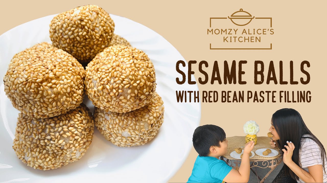 How to make Sesame Balls with Red Bean Paste Filling (Buchi)