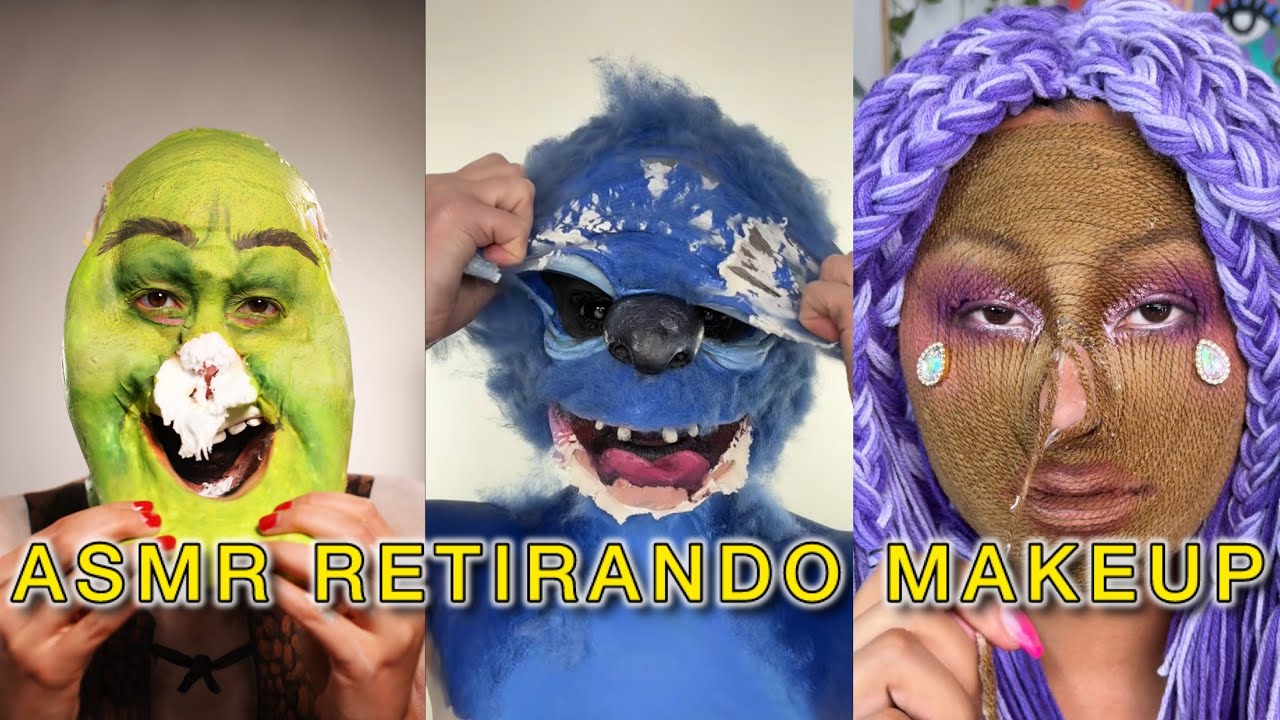 ASMR REMOVENDO A MAQUIAGEM  DOS PERSONAGEM 💄 #asmr #makeup #make #viral #fyp #funny 