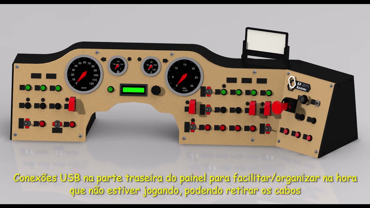 Cockpit + painel Button Box para American Truck e Euro Truck Simulator 2
