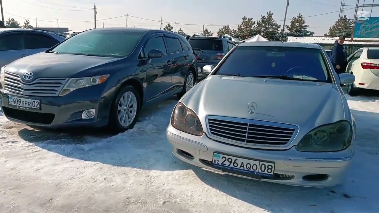 Авто рынок Алматы 08.02.2026 Toyota Mercedes Hyundai Kia Rio Honda Nissan Qashqai BMW 530 VW Polo 