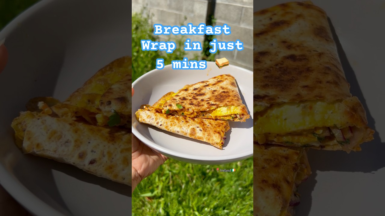 Crispy Tortilla Omelette 🍳✨ #easyrecipe #breakfast #shorts #foodie #eggwrap #quickbreakfast