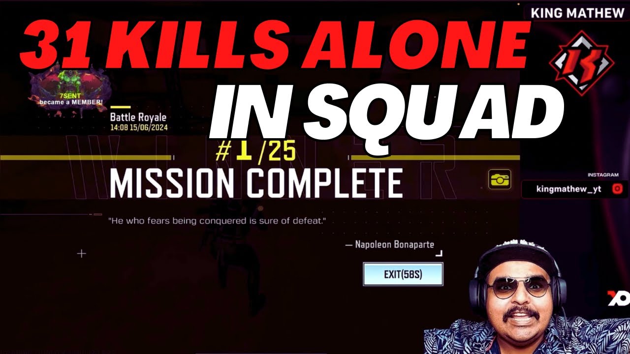 31 Kills Alone in Squad KING MATHEW #codm #codmobile #callofduty
