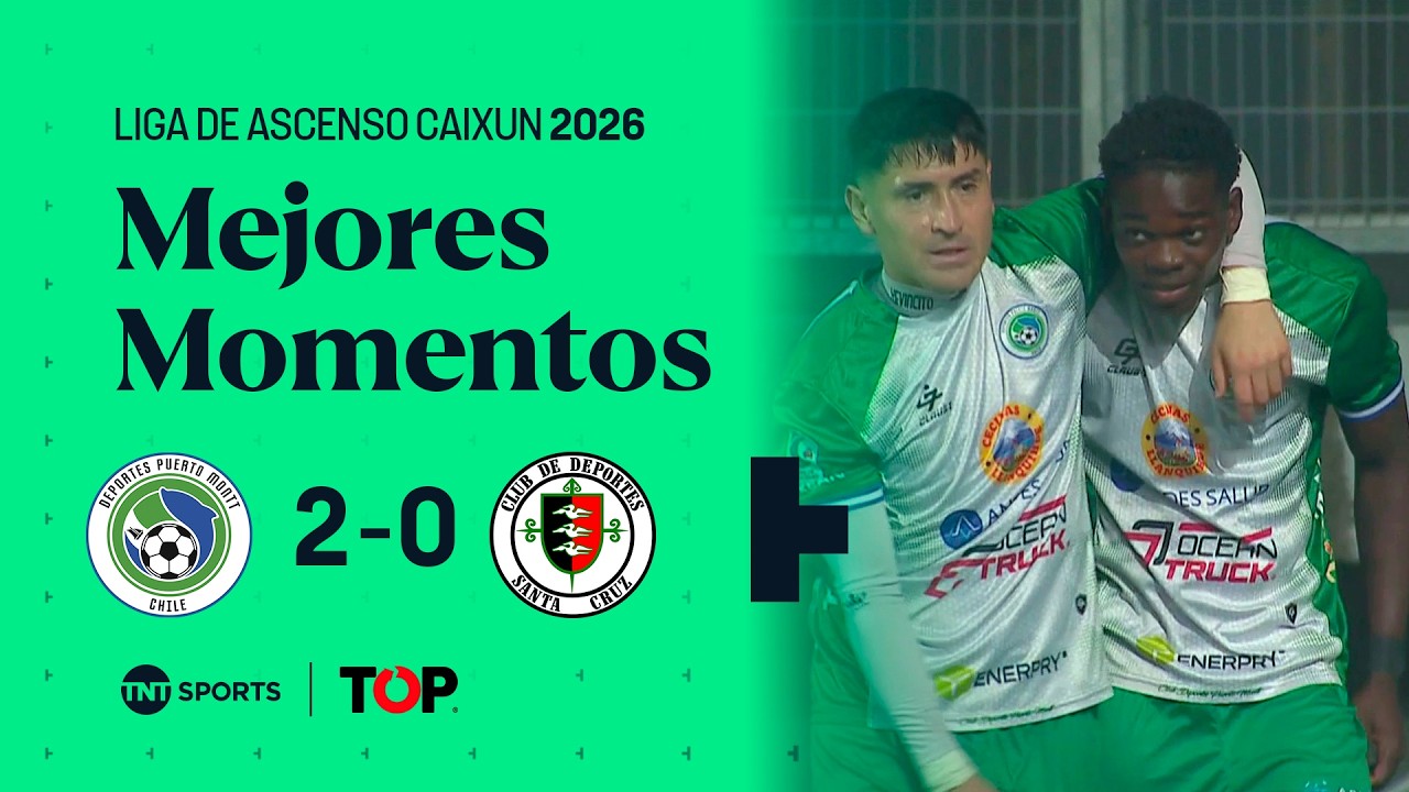 Compacto TOP | 🟢⚪ D. Puerto Montt 2 - 0 ⚪🔵 D. Santa Cruz | Liga de Ascenso Caixun 2026 - Fecha 4