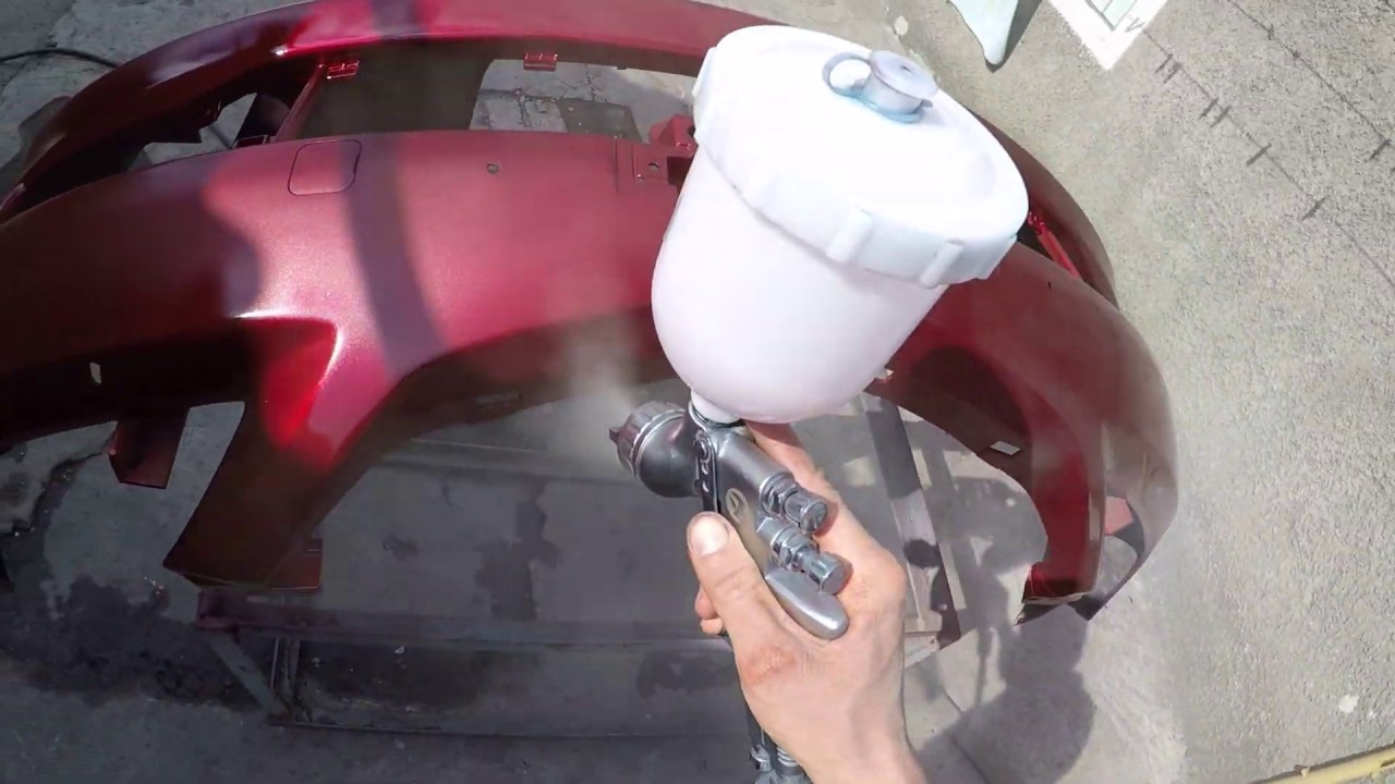 Покраска бампер Мазда 6 .Трёхслойка.Mazda 41v soul red.