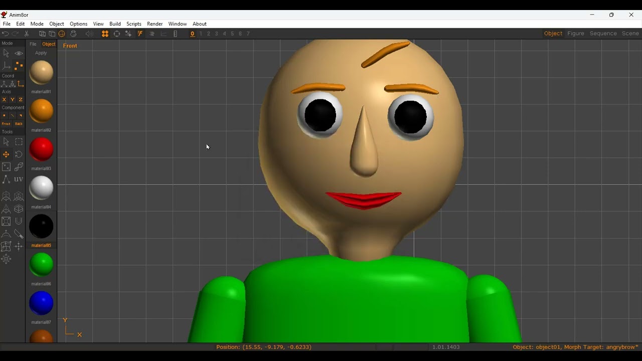 I'M TRYING TO MAKE MY OWN BALDI MODEL #3 (BONE STRUCTURE AND FACIAL EXPRESSIONS)