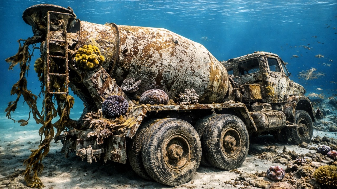 Scania Cement Mixer Trucks Abandoned on the Ocean Floor for 10+ Years, Fully Rebuilt