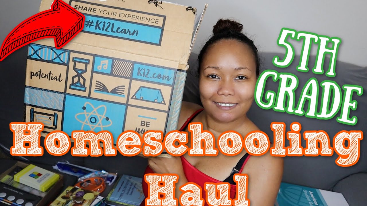 Распаковка/покупки для домашнего обучения 5-го класса | Онлайн-обучение K12 | Жизнь с Вики