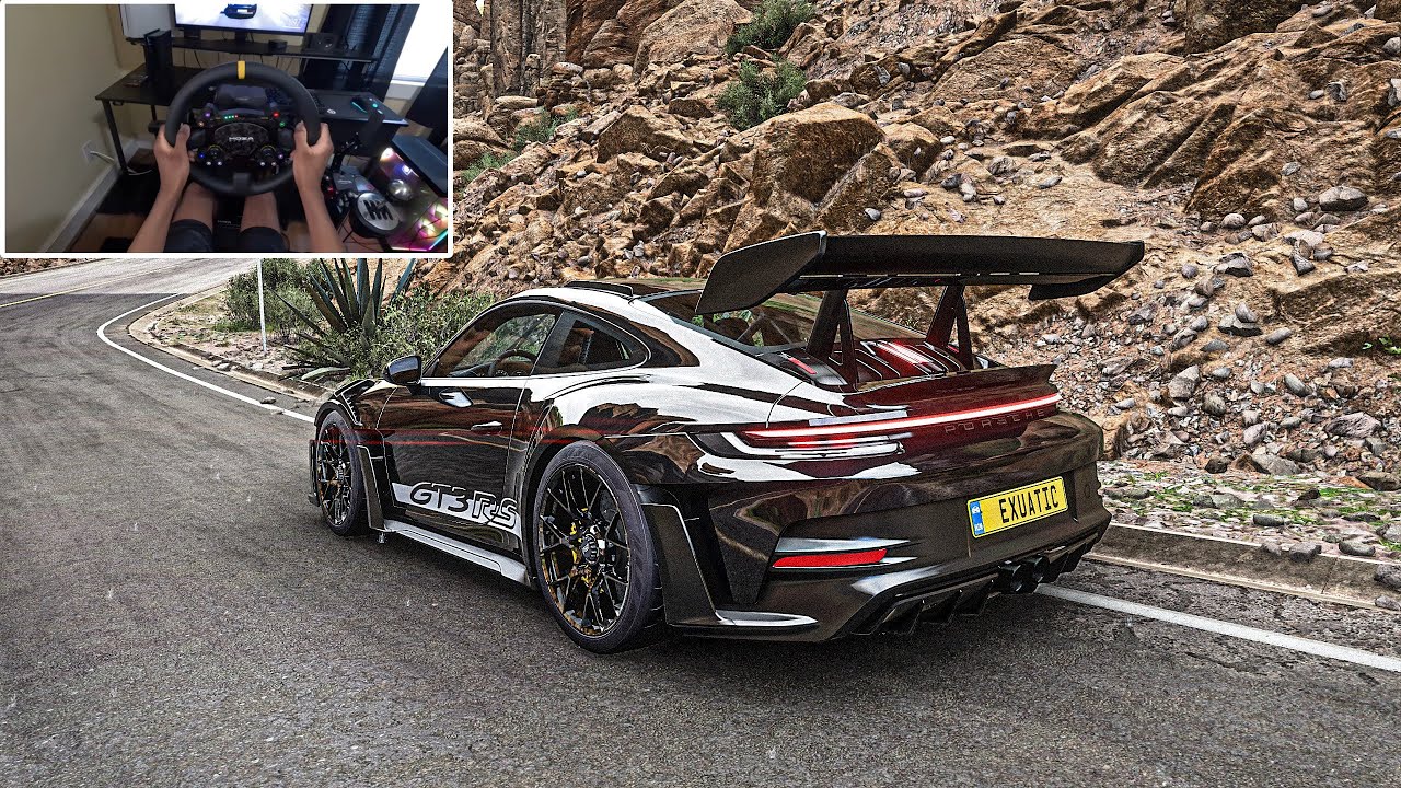 Porsche 911 GT3 RS - Forza Horizon 5 | Steering Wheel Gameplay