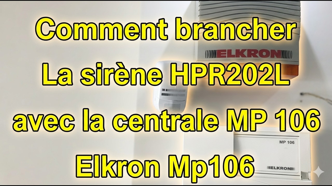 Sir&egrave;ne Elkron HP 202 L avec la centrale Elkron  MP106