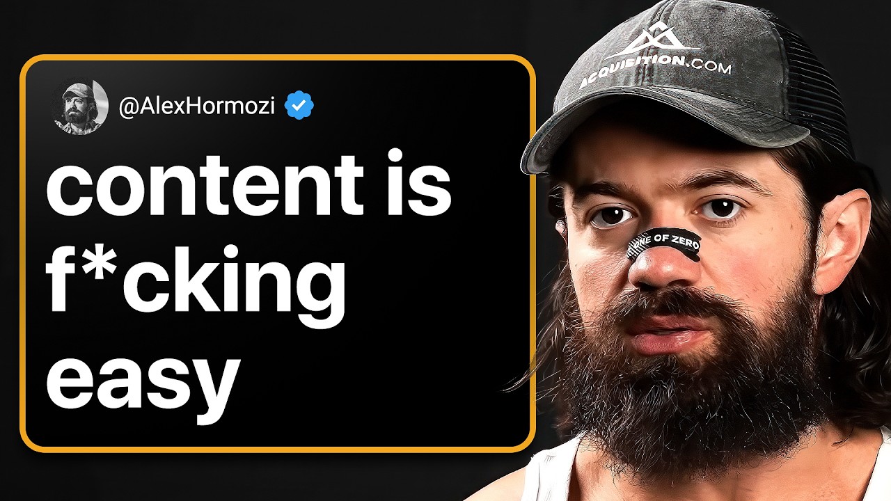 Brutally Honest Content Creation Advice From Alex Hormozi
