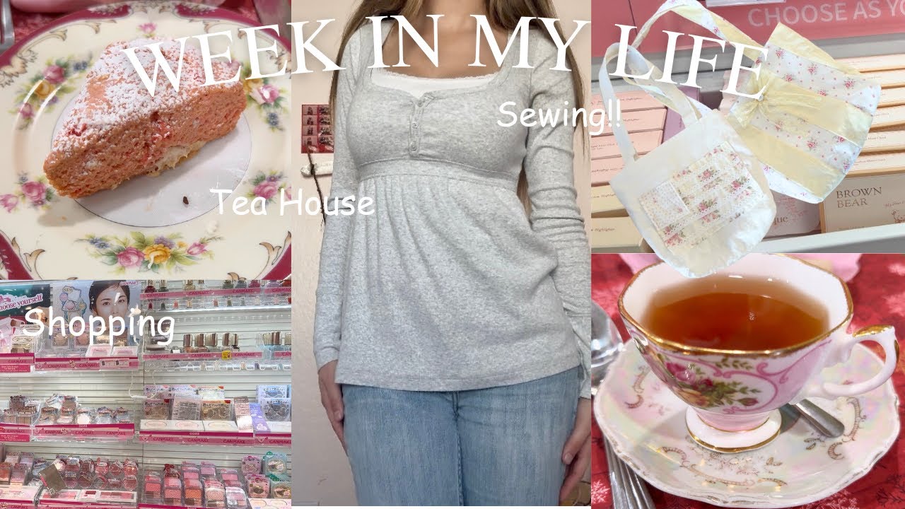 WEEK IN MY LIFE home from college ❄️🎀 sewing + being productive + shopping